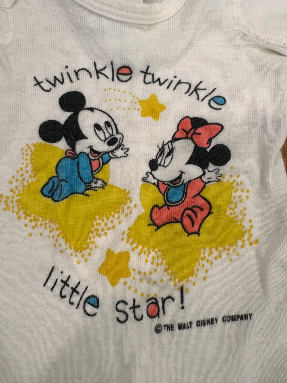 Vintage Dundee Disney Mickey Minnie Twinkle Twinkle Little Star Baby Newborn